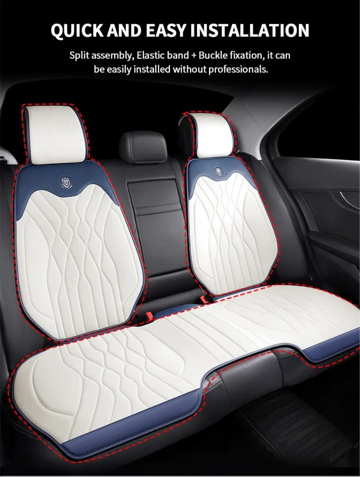 SEAMETAL Leather Car Seat Cover Nappa Ice Silk Fabric Breathable Seatcover Cushion Protector Pad Anti Slip for VIOS WIGO Lazada PH