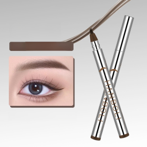 Split Plush Water Eyebrow Pencil Rooted Waterproof Nonsmudging Eyebrow Pencil Eyeliner Natural Hair Flu Long Lasting Makeup