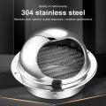 Premium 304 Stainless Steel Round Wall Mount Vent Hood with Powerful Exaust Fan - Durable, Waterproof, Rat-Proof Exhaust Ventilation Cap in Multiple Sizes. 