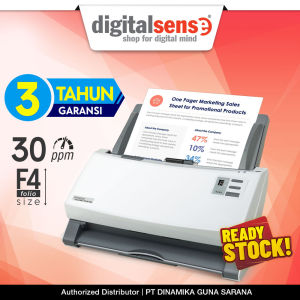 SCANNER PLUSTEK SMARTOFFICE PS396 PLUS (FOLIO/F4 - 30 ppm) (ADF/OTOMATIS)