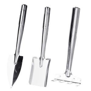 3Pcs Mini Gardening Tool Set Garden Shovel Small Shovel Tool Metal Multifunctional Raise Flowers Rake Metal Head Shovel