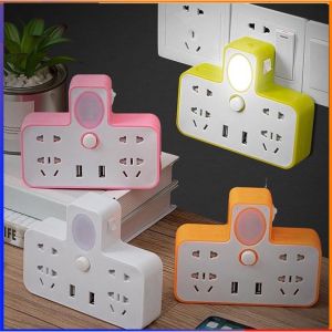 Ổ cắm điện đa năng cao cấp kèm đèn ngủ và 2 cổng usb thông minh tiện ích