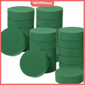 WHPHous Green Floral Foam 10x4cm Round Floral Foam Brick Multi-purpose Dry Floral Foam Blocks Flower Mud DIY Flower Arrangement Kit