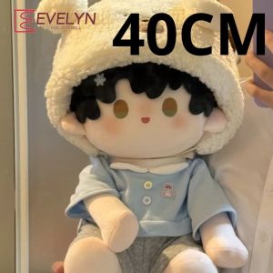 Evelyn Cute 40cm Seated Cotton Doll ClothesT-Shirt Plush Hat Pants Casual Clothing Doll Game Love and Deepspace Xavier Zayne Rafayel ralayo Sylus Caleb Dress Up Accessories