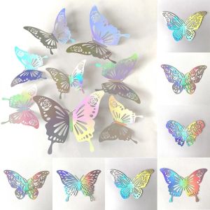 12pcs 3D Effect Crystal Butterflies Wall Sticker for Kids Room Wall Decal Home Decoration