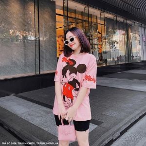 MyDu Shop | Đồ Bộ MS 2436 – Lửng Thun In Hình Tay Ngắn Năng Động Thun 4 chiều