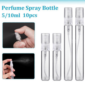 5/10 ML Portable Clear Glass Spray Bottle Refillable Perfume Empty Dispenser Bottle Travel Container