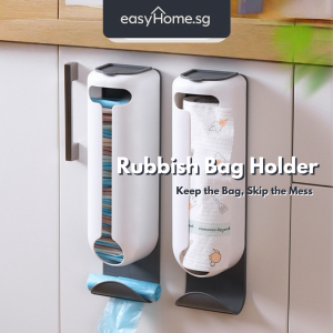 Rubbish Bag Holder (Extended taller size 37cm) Grocery Bag Storage Recycle Trash Bags Dispenser Garbage bag Kitchen Organizer TCF051