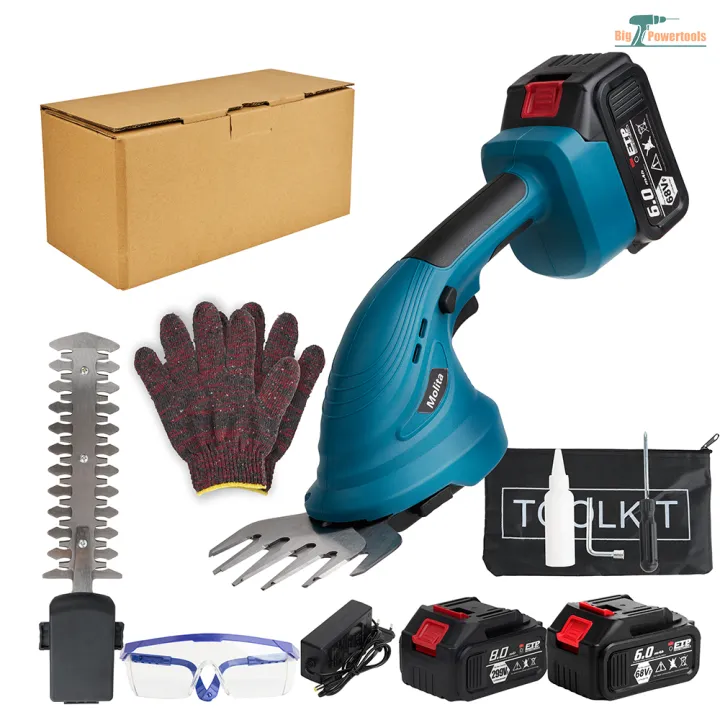 MOLITA เครื่องตัดแต่งพุ่มไม้ไร้สาย 68V 2in1 แบตเตอรี่ 2 ก้อน