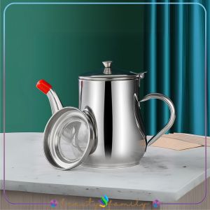 BF-C1183 Oil Pot Teko Minyak 600ML Wadah Penyaring Minyak Goreng Stainless Serbaguna Anti Karat
