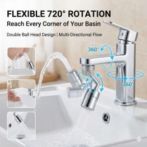 Universal Gripo Extender Iwas-Talsik Splash Proof Faucet Adapter 720° Swivel Rotating Tap Filter