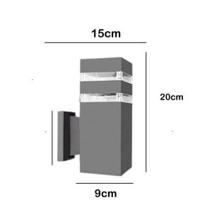 KL-202 โคมกิ่งภายนอก ดำเทา ใช้ขั้ว E27 2 หลอดราคาไม่รวมหลอดไฟ