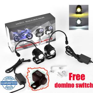 Motorcycle Mini Driving Light White+Yellow A Pair of Universal High Quality Waterproof Light 20W*2