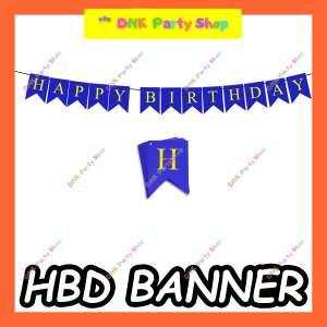 Happy Birthday Banner Small Mini HBD Party Decor Celebration Backdrop Pastel Gradient Light Pink