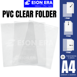 [A4] Clear Folder A4 PVC Document Clear Holder L Shape/ U Shape/ C Shape