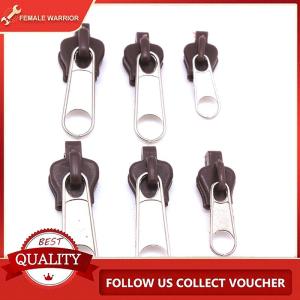 Female Warrior 6ชิ้นซิปอเนกประสงค์แบบทันทีชุดซ่อมซิปเปลี่ยนซิปสำหรับเย็บ DIY