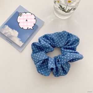 Blue Theme elastic scrunchies hair tie/Getah rambut 纯色韩国流行大肠发圈
