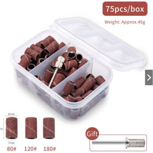 100Pcs Sanding Head Grinding Wheel Nail Art DIY Drill Sander Sleeve Tools for Bits Grinding Ring Electric Machine Accessory