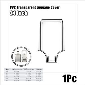 20-30" PVC Transparent Luggage Cover - Protective Waterproof DustProof Case for Travel Suitcase