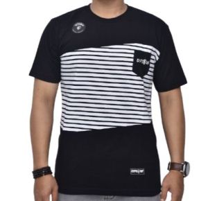 KAOS Pria Distro DFlow Stripe KATUN SANTAI BISA COD
