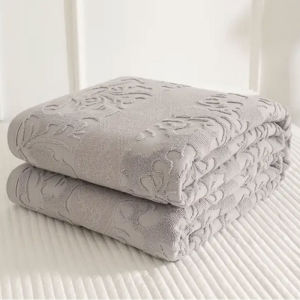 Classic Vintage Jacquard Sofa Throws Towel Blankets Pure Cotton Thin Soft Skin-friendly Air Conditioning Blanket Bedspread