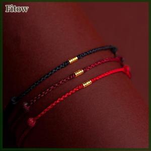 Fitow Fashion Handmade Color Beads Red Rope Good Lucky Bangles Adjustable Charm Bracelets For Women Men Lovers Gift