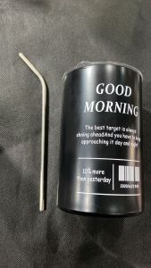 Tumbler Hot & Cool Good Morning / Tempat Minum Panas & Dingin Good Morning Americano / Tumbler + Sedotan Tahan Panas dan Dingin + Sedotan Stainless Steel