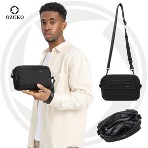 Ozuko 9798 OZUKO x BANGE 2-in-1 Crossbody Shoulder Bag & Handheld Clutch Premium Men Tactical Sling Bag Travel Organizer Waterproof Oxford Fabric (22x6x15cm) 5L 0.35kg NEW ARRIVAL | Anti-Theft Design Quality Zipper Fits 7-Inch Tablet No Laptop Fit
