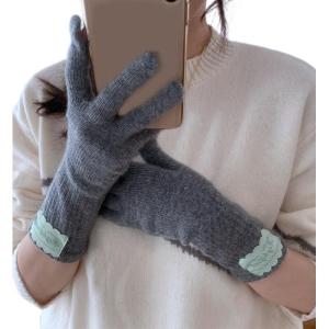 Thời trang nhãn vá găng tay cho phụ nữ thanh lịch dài Chiều dài cổ tay găng tay cho mùa đông theo mùa mặc văn phòng Làm Ấm Tay