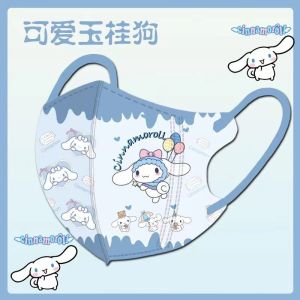 Kawaii Anime Sanrio 3D Disposable Face Mask Kuromi My Melody Cinnamoroll Children Protective Mouth Cover Dustproof Mascarillas Cute Masque Breathable