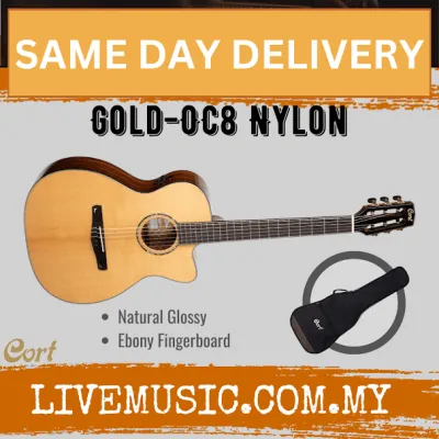 Cort Gold-OC8 Nylon Classical Guitar with Gig Bag (GoldOC8/Gold oc8)