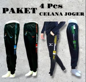 LEBIH HEMAT !! DAPET 4 PCS CELANA PANJANG JOGER SPORT TERLARIS / PROMO GRATIS ONGKIR PAKET 4 CELANA OLAHRAGA PANJANG