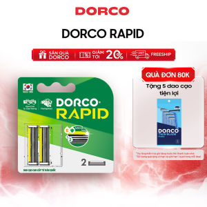 DORCO RAPID - Dao Cạo Râu Hàn Quốc 2 Lưỡi - Vỉ 2 Đầu Cạo