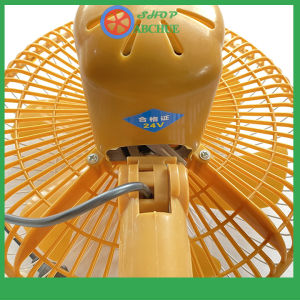 Quạt Kẹp Trên Xe Ô Tô 12 và 24v Cánh nhựa Màu vàng