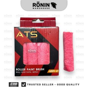 ATS Bulu kuas roll kapal merah 4 inch Refill Rol Cat Dinding Tembok