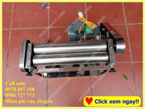 Máy ép xơ mướp cán xơ mướp lô trơn 45cm