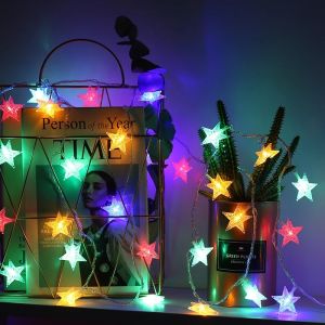 USB ไฟดาวที่สวยงาม 2/3/5 เมตร ไฟ LED ประดับดาว ไฟสตริงสีอบอุ่น ตกแต่งคริสต์มาส ไฟตกแต่งห้อง ไฟคริสต์มาสส