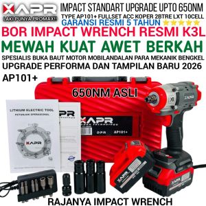 RAJA BOR IMPACT WRENCH APR AP101+ 500NM 1/2INCH STANDART PEMBUKA BAUT RODA MOTOR DAN MOBIL CVT