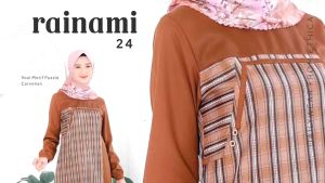 ETHICA - RAINAMI 24 Gamis Dewasa Premium Terbaru Bahan Linen Salur BEST SELLER Gamis Simple dan Elegan - Gamis Viral Lebaran 2024 - Dress Wanita Muslim - Dress Kondangan Terbaru 2024
