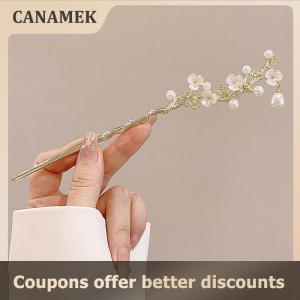 【 CANAMEK 】 Classic Chinese Hair Stick Pins For Women Butterfly Flower Star Fresh Handmade Hairpins Charm Jewelry Accessories Hair Ornaments