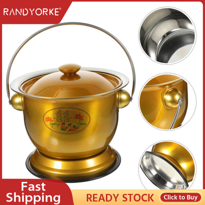 randyorke Portable Potty Bedside Pee Urine Can Pots Pans for Elderly