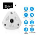 V380 360 Degree WiFi Camera IP Fish Eye Panoramic 1080P CCTV 3D VR Video Audio Remote Home Monitoring. 