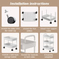 IKEA Kitchen Multi-Purpose Trolley / Kitchen Storage / Kitchen Rack With Wheels Movable Storage Cart. 