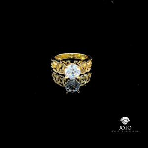 N1136 Nhẫn kim tiền đính đa màu PHONG THỦY cao cấp JOJO