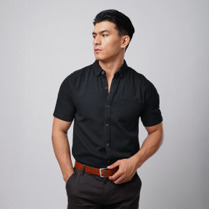 VENGOZ Kemeja Jeans Pria - Black