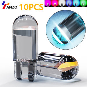 10PCS 2021 New T10 W5W WY5W 168 501 2825 COB LED Car Wedge Parking Light Side Door Bulb Instrument Lamp Auto License Plate Light