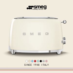 2 Slice Toaster Retro TSF01 White Cream Color with Lid 50s Retro Style Aesthetic With Toaster Oven Toaster Bread Bread Maker