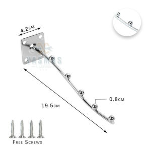 Yasmos 5/7 Balls Wall Mount Hanger 5Balls/7Balls Wavy Clothes Display Rack Hook With Screw