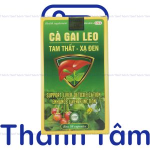 (Chai) Viên uống CÀ GAI LEO TAM THẤT XẠ ĐEN 50V thanh nhiệt thải độc mát gan tăng cường chức năng