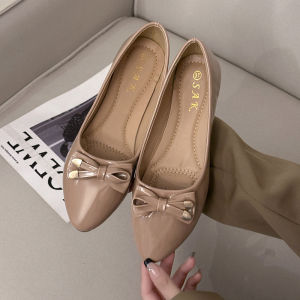 Korean Loafer Flat Shoes fashionable Matte Design Close Shoes Casual Dollshoes for Women